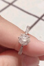 喜鉆七夕禮物鉑金鉆戒女六爪結婚鉆石戒指求婚戒指結婚鉆戒婚戒送女友 【推薦】現貨-50分FG色SI 曬單實(shí)拍圖