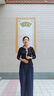 瑪麗亞·古琦（MARJA KURKI）雙面異色印花羊毛圍巾女秋冬保暖圍巾披肩兩用 桑蠶絲圍脖禮盒裝 橘米色 曬單實(shí)拍圖
