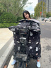 睦章電動(dòng)車(chē)擋風(fēng)被冬季加大加絨加厚摩托車(chē)2025新款防寒御寒電瓶車(chē)防水 護肩-全包圍脖-可收納-雙層防風(fēng)-睡帽小熊 曬單實(shí)拍圖