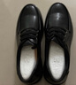 奧康（Aokang）官方男士商務(wù)通勤系帶舒適休閑皮鞋透氣西裝牛皮鞋爸爸 黑色 38 曬單實(shí)拍圖