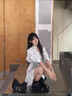 妙侶復(fù)古英倫風(fēng)側(cè)拉鏈短靴女春秋冬季黑色中筒騎士靴粗跟西部牛子靴子 黑色 短筒 現(xiàn)貨 單層 39 (245mm) 曬單實(shí)拍圖