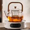 瓷魂煮茶壺玻璃燒水壺圍爐器具加厚高硼硅電陶爐加熱提梁泡茶壺1000ml 曬單實拍圖