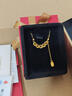 黃金爆閃碎冰冰五帝錢(qián)幣項鏈女金包銀999吊墜招財流蘇吊墜送老婆 碎冰冰五帝錢(qián)吊墜金包銀丨贈項鏈 贈送（證書(shū)+精美包裝） 曬單實(shí)拍圖