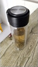 加厚商務(wù)玻璃水杯隔熱雙層玻璃杯茶水分離杯 經(jīng)典蓋千層中杯300ml1只 曬單實(shí)拍圖