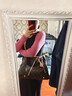 香港女包2025新款老花真皮購(gòu)物袋子母包托特包c(diǎn)arryall單肩包女 咖啡色大號(hào) 曬單實(shí)拍圖