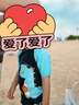 佑游兒童泳衣男童泳褲中童分體泳衣男孩寶寶游泳六件套30255Y藏藍2XL 曬單實(shí)拍圖