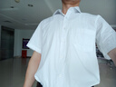 GY雅戈爾短袖襯衫男士青中年商務(wù)免燙抗皺職業(yè)工作正裝純白色棉襯衣 白色DX6612 39 建議116-133斤 曬單實拍圖