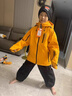 ODDIVSKI新款兒童滑雪服女童加厚保暖3L專(zhuān)業(yè)防水防風(fēng)男童滑雪衣滑雪褲套裝 活力橙上衣+墨玉黑褲子【套裝】 160cm 曬單實(shí)拍圖