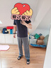 UR2025秋季新款男裝休閑松緊腰抽繩寬松錐形褲UMM650057 深灰 30 曬單實(shí)拍圖