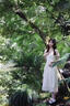 馨瑞緣（XINRUIYUAN）森系初戀裙仙女裙子女夏季2025新款不規(guī)則荷葉邊仙白色連衣裙子 米白色 S 曬單實拍圖