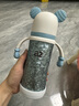 a2兒童保溫杯純鈦ta1保溫奶瓶嬰兒4個月以上超輕全鈦吸管寶寶學(xué)飲杯 藍(lán)色水嘴（贈杯帶+硅膠墊） 300ml 12月+ 曬單實拍圖