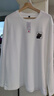 名創(chuàng  )優(yōu)品（MINISO）重磅長(cháng)袖t恤男春秋季質(zhì)感華夫格青少年休閑潮流打底衫 白 XL 曬單實(shí)拍圖