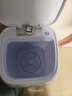 奧克斯（AUX）洗衣機迷你小型家用母嬰兒童寶寶洗內衣內褲洗襪子神器宿舍出租房波輪半自動(dòng)單桶洗襪子機洗脫一體 5.6系列【洗脫一體+藍光殺菌可洗四件套】 曬單實(shí)拍圖