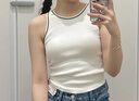 優(yōu)衣庫女裝Bra短背心/加杯背心辣妹風(fēng)短背心條紋拼色帶胸墊473989 00 白色 L /165/95 曬單實(shí)拍圖