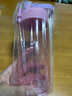 樂扣樂扣（LOCK&LOCK）人魚線塑料運(yùn)動(dòng)水杯夏天便攜水壺帶刻度提手男女水杯子520ML粉色 曬單實(shí)拍圖