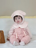 巴拉巴拉童裝嬰兒連體衣服2025秋冬裝寶寶爬服包屁衣爬爬服仿羊羔毛造型萌 粉色兔子00366 73cm 曬單實(shí)拍圖