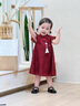 G.DUCKKIDS小黃鴨寶寶周歲禮服男女童漢服夏季紅色兒童演出服女孩旗袍連衣裙 女生旗袍送吊墜 90 cm 曬單實(shí)拍圖