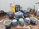 璽翰雅（ROYHOYE）老陶泥青花高山流水功夫茶具套裝家用陶瓷蓋碗茶杯子整套送人送禮 老陶泥【高山流水-8件套】禮盒裝 曬單實(shí)拍圖