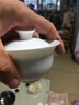 鈺銓龍門(mén) 白瓷薄胎元寶小蓋碗 德化羊脂玉瓷上釉小號三才蓋碗泡茶碗禮盒裝 上釉薄胎小元寶蓋碗110ml 曬單實(shí)拍圖