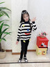 G.DUCKKIDS小黃鴨童裝兒童毛衣女童秋冬季加絨加厚女寶寶笑臉條紋打底針織衫 條紋常規款 90 建議80-90cm1歲半-2歲 曬單實(shí)拍圖