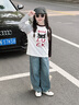LUSON陳大豬 女童T恤長(cháng)袖2025春秋新款洋氣兒童打底衫上衣純棉 曬單實(shí)拍圖