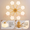 歐普（OPPLE）原木奶油風(fēng)吊燈Ra95三色調(diào)光客廳臥室餐廳護(hù)眼呵護(hù)光奶油泡泡8頭 曬單實(shí)拍圖