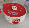 摩登主婦蠟筆小新陶瓷飯盒微波爐加熱保鮮碗帶蓋水果便當(dāng)盒-中號(hào) 曬單實(shí)拍圖