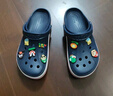 卡駱馳crocs洞洞鞋貝雅卡駱班輕便耐磨一腳蹬休閑鞋|205089 深藍/辣椒紅-4CC 44 (280mm) 曬單實(shí)拍圖