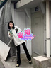 FSHE黑色牛仔褲女春夏新款大碼胖mm高腰彈力顯瘦梨型身材闊腿直筒褲子 黑色【長褲】 S 曬單實拍圖