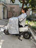 工匠時(shí)光電動(dòng)車(chē)擋風(fēng)被冬季加絨加厚加大防風(fēng)防水電瓶摩托車(chē)保暖全包防暴雨灰底星星小熊【全包防水膜+拉鏈雙口袋+圍脖護肩】 曬單實(shí)拍圖