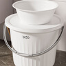 bdo加厚塑料臉盆水桶帶蓋3件套提水桶洗澡桶洗衣桶泡腳桶學生宿舍15L 曬單實拍圖