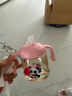 貝親兒童牛奶杯1-3歲寶寶喝水喝奶PPSU直飲奶瓶雙吸管水杯 粉色330mL 曬單實(shí)拍圖