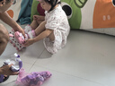 樂(lè)秀輪滑鞋兒童溜冰鞋男女童可調(diào)平花初學(xué)套裝滑冰旱冰鞋X2Z 粉白S 曬單實(shí)拍圖