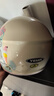 野馬（YEMA）電動(dòng)車(chē)頭盔女士四季通用電瓶車(chē)半盔電瓶車(chē)成人可愛(ài)國標安全帽 卡其白花衣-透明鏡+防霧貼片 均碼 曬單實(shí)拍圖