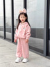 G.DUCKKIDS女童春秋裝套裝2024新款小童女孩連帽衛(wèi)衣兩件套女寶寶衣服潮春秋 粉色 100cm 曬單實(shí)拍圖