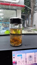 希諾單層玻璃杯2025新款商務(wù)辦公水杯男女士杯子大容量泡茶杯 XN-9185-紫羅蘭-310ML矮胖款 曬單實(shí)拍圖