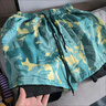 南木熊游泳褲男速干防尷尬溫泉速干游泳館海邊沙灘褲寬松平角雙層泳褲 綠色2XL【130-170斤】 曬單實(shí)拍圖