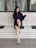 TOMMY HILFIGER25新款秋冬女裝運動休閑風字母印花半拉鏈立領套頭衛(wèi)衣05833 藏青色DW5 XS 曬單實拍圖