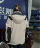 吉普（JEEP）沖鋒衣羽絨服三合一男女士外套男團購情侶夾克衣服男裝登山滑雪服 象牙白-抓絨內膽三合一 男女同款鋒衣 S (建議120-135斤） 曬單實(shí)拍圖