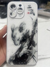 耐度（NaiDu）適用于蘋果16/15promax手機殼iphone玻璃鏡頭保護套水墨十二生肖中國風簡約男女新款硅膠軟邊后殼 質(zhì)感黑【子鼠】 iPhone 16 Pro Max 曬單實拍圖