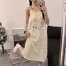 另約可愛小狗睡裙女生新款夏季性感吊帶棉質帶胸墊睡衣甜美可愛家居服 D139 小狗 固定胸墊 2XL 曬單實拍圖