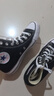 匡威（Converse）官方All Star經(jīng)典帆布男女高幫休閑運動鞋黑色101010 101010/黑色 37.5 曬單實拍圖