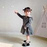 G.DUCKKIDS兒童連衣裙女童2025春秋裝新款女孩寶寶春季公主裙洋氣女童學(xué)院風(fēng) 灰色 80 (建議73-80cm 8個(gè)月-1周歲左 曬單實(shí)拍圖