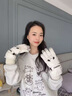 夏洛熊 XALORXION滑雪手套女冬季可愛卡通保暖觸屏戶外騎行防風寒防水加絨手套 SK標-粉黃 曬單實拍圖