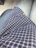 茵曼（INMAN）2025秋冬女裝新款復古刺繡格子襯衫簡(jiǎn)約長(cháng)袖襯衣 寶藍色 M （褲子 27碼） 曬單實(shí)拍圖