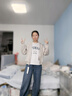 優(yōu)衣庫女裝男裝寬松廓形牛仔褲/彎刀鐮刀褲子25秋冬新款479000 67 海藍色 27 /160/68A 曬單實拍圖