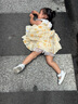 LUSON小O寶童裝寶寶重工滿(mǎn)繡小雛菊連衣裙女夏2025女童花邊蓬蓬公主裙 曬單實(shí)拍圖