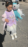 酷樂羊女童連衣裙秋裝2025新款兒童卡通印花衛(wèi)衣裙小女孩童裝春秋公主裙 紫色 130 曬單實拍圖