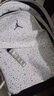 Jordan耐克AJ雙肩包 Nike滿天星書包男女童大學生背包電腦包 白色/黑色 曬單實拍圖