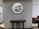 禮御友嘉入戶(hù)玄關(guān)裝飾畫(huà)圓形銅雕畫(huà)新中式餐廳掛畫(huà)背景墻高端銅板手工鏨刻 旭日東升 80*80cm 曬單實(shí)拍圖